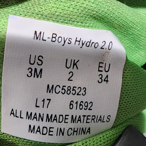 Big Kids 3M Merrell Hydro 2.0 Sandal Water Shoe Athletic Gray Hiking Bungee Cord - Picture 6 of 6